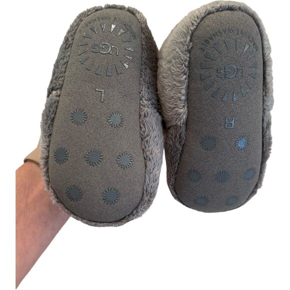 NWOT Infant Plush Ugg No Tie Booties GRAY size 4/5 - Picture 7 of 9